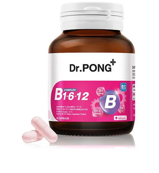 DR.PONG B Complex 1-6-12 Vitamin B1 B6 B12 18 g Оригинал