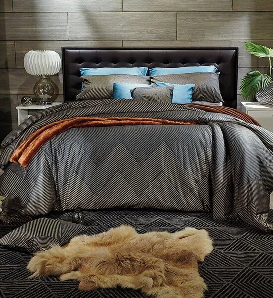 PERICO Duvet Cover Superior Elegant Flora SU218 Print Black King Оригинал