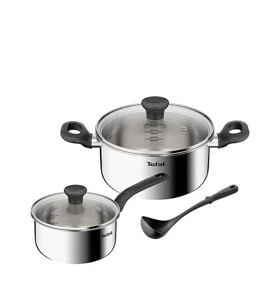 TEFAL Cookware Set 5 pcs Starter E3254PCS Silver Оригинал
