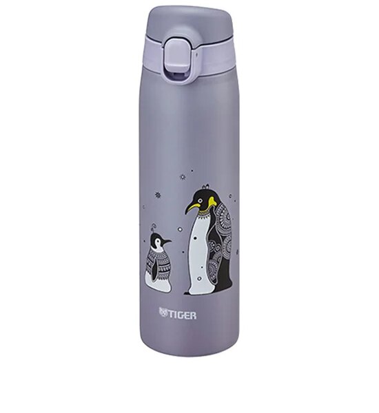 TIGER Vacuum Stainless Steel Bottle Penguin Pattern TGMCT-A050 Print 500 mL Gray Оригинал