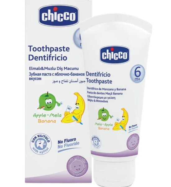 CHICCO ORAL CARE APPLE BANANA TOOTHPA Оригинал