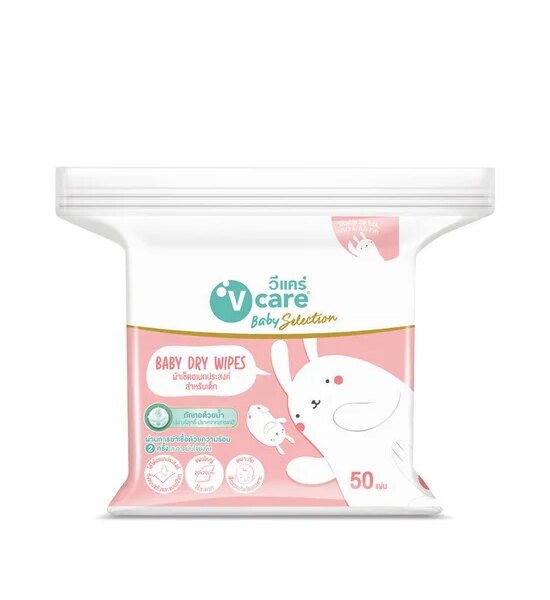 V-CARE Baby Dry Wipes 50 Sheets Оригинал