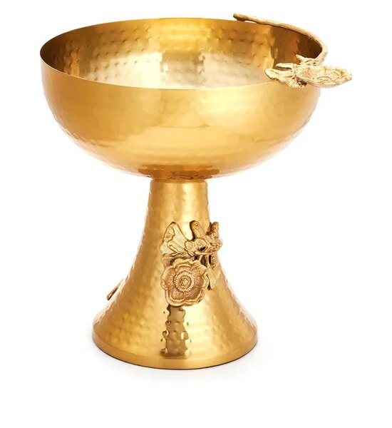 CENTRAL HOME Bowl with Base Stainless Steel Brass Size 30X30X24 cm. Оригинал