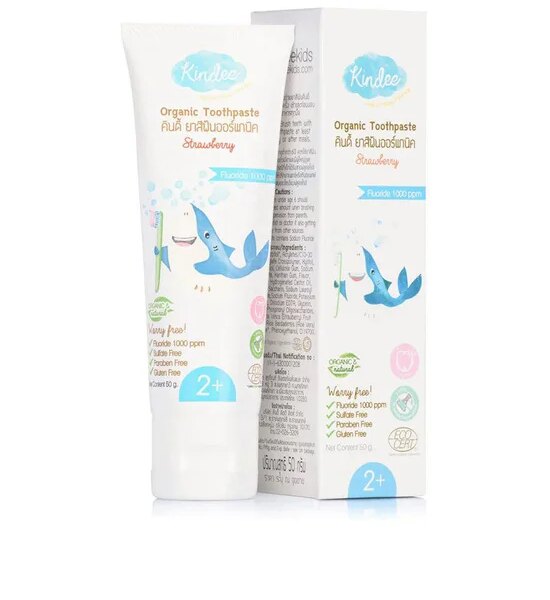 KINDEE Organic Toothpaste Fluoride1000PPM Strawberry 50 g Оригинал