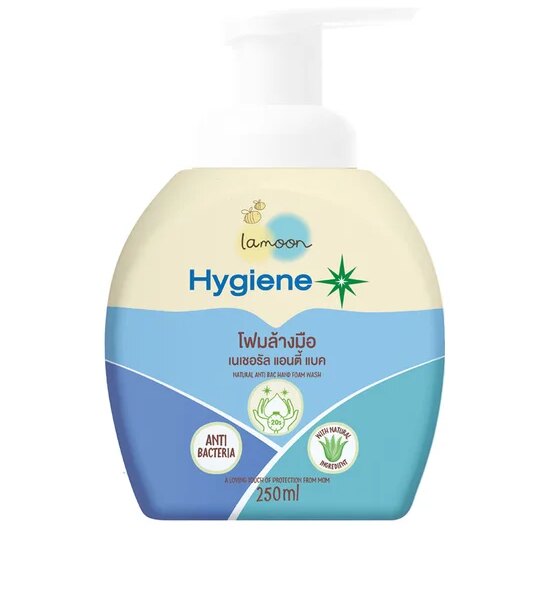 LAMOON Hygiene Plus: Natural Anti BAC Hand Foam Wash (Pump) 250 mL Оригинал