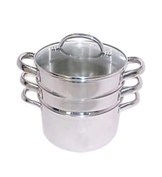 PRESTIGE 3-Tier Steamer Set With Glass Lid SS ADV 71838 Stainless Оригинал