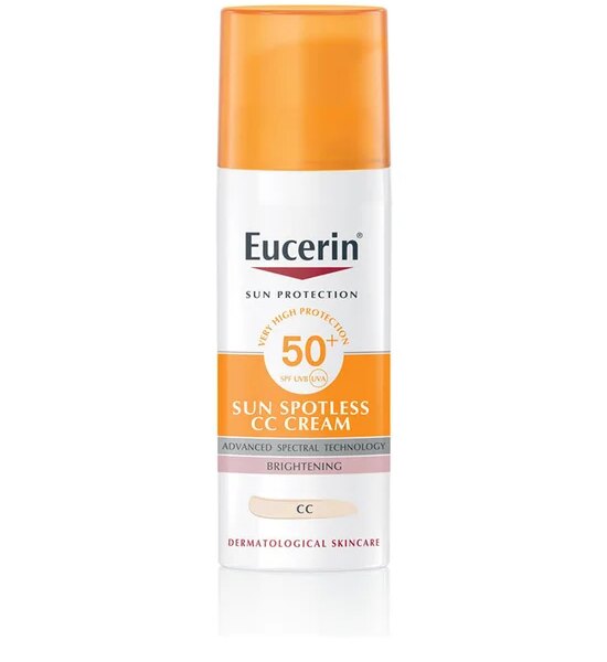 EUCERIN Sun Spotless CC Cream SPF50+ PA++++ 50 mL Оригинал