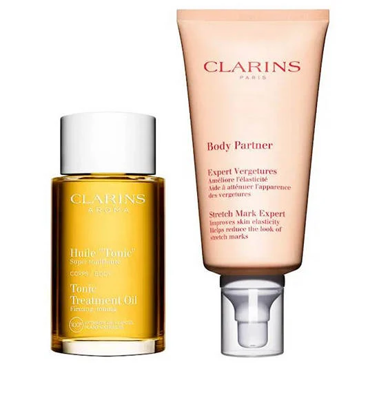 CLARINS Gift Set Tonic Body Treatment Oil + Body Partner Stretch Mark Оригинал