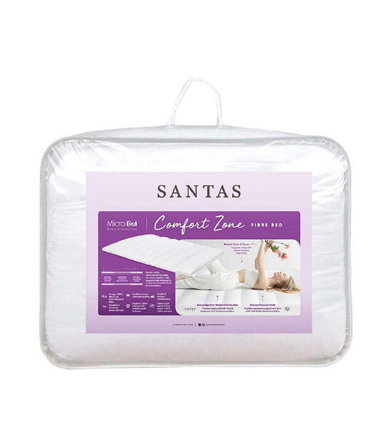 SANTAS Micro Gel Comfort Zone Collection : Fibre Bed Size 72X78 Inch (King Size) White Color Оригинал