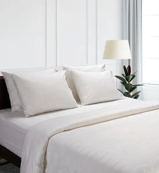 ESQUIRE Jacquard Cotton Satin 6 ft 3 pcs (KIng Size) ANGLE Fitted Bedding Sheet Set Оригинал