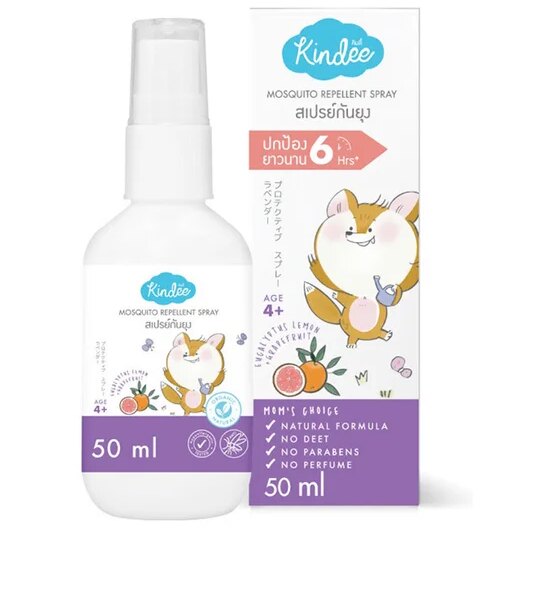 KINDEE Mosquito Repellent Spray Lemon Eucalyptus 50 mL Оригинал