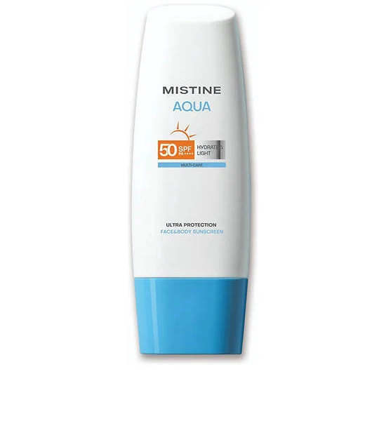 MISTINE Aqua Base Ultra Protection Hydrating Face & Body Sunscreen SPF 50 PA++++ 70 mL Beige Оригинал
