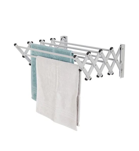 Eazy Clean Clothes Drying Rack Foldable Wall-mounted Size 60x61x22 cm Silver Оригинал