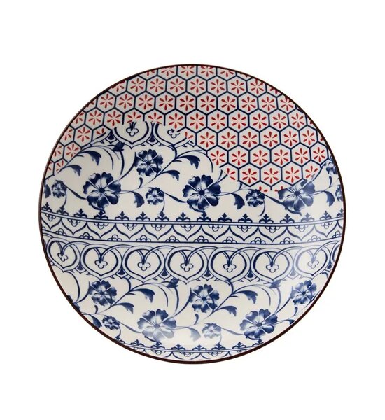 CENTRAL HOME Plate Porceliain Honey Bloom Size 8.5 Inch Midnight Blue Оригинал