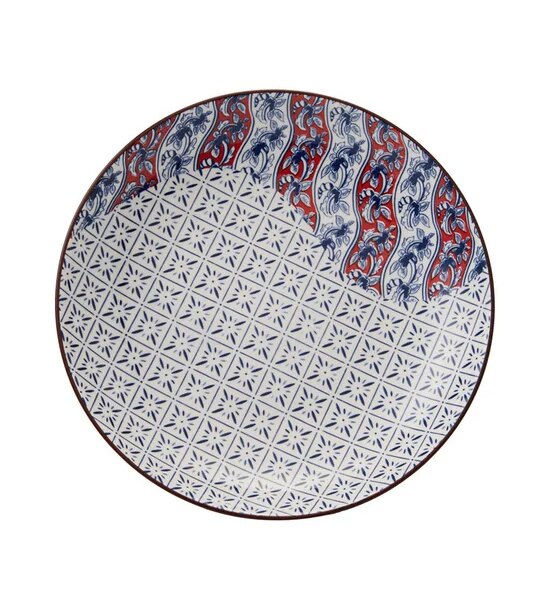 CENTRAL HOME Plate Porceliain Circle Vine Size 8.5 Inch Midnight Blue Оригинал