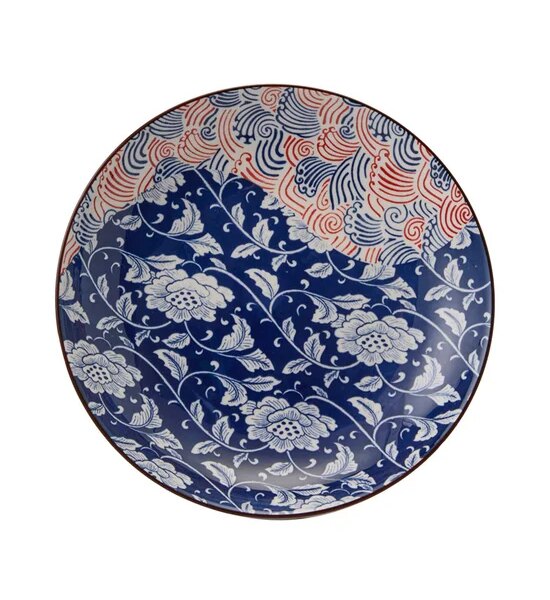 CENTRAL HOME Plate Porceliain Peo Wave Size 8.5 Inch Midnight Blue Оригинал