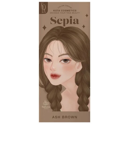 KOTA Hair Dye Kota Cosmetics Color Cream Size 200 mL Sepia Оригинал