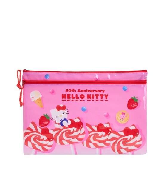 SANRIO Zipper Pouch F4 Candy Hello Kitty Pink Оригинал