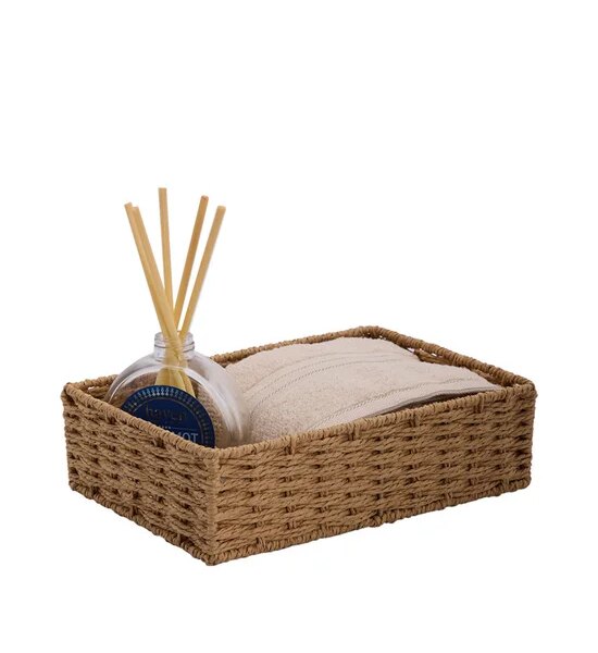CENTRAL HOME Tray Paper String Wood Brown Оригинал