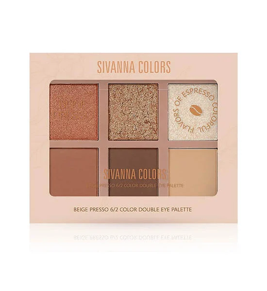 SIVANNA COLORS Eye Palette Beige Presso 6/2 Color Double 28 g Оригинал