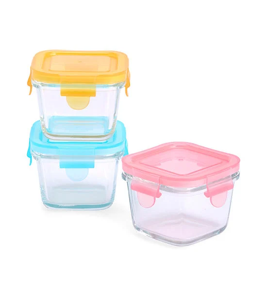 CENTRAL HOME Square Oven Glass Set 3 Pcs. 160 mL Multi-Color Оригинал
