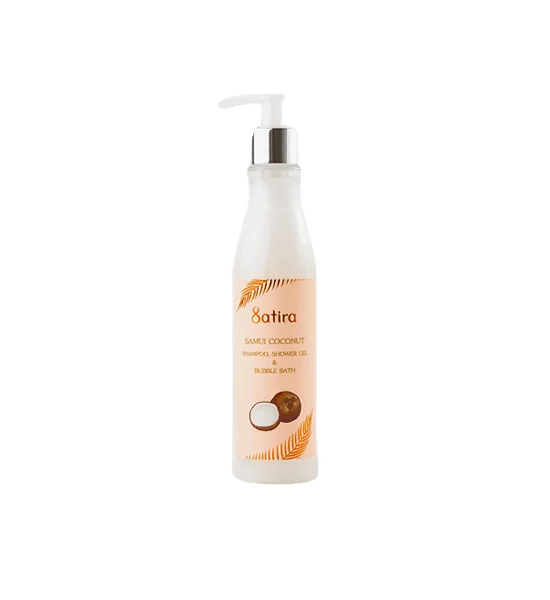 SATIRA Satira Samui Coconut Shampoo , Shower Gel & Bubble Bath 240 ml Оригинал