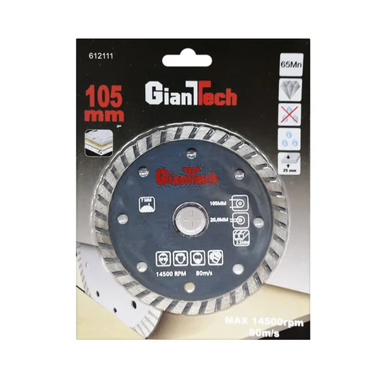 GIANT KINGKONG Diamond Cutting Blade-Turbo No. 612Size 105 x 2.2 x 20 MM. Оригинал