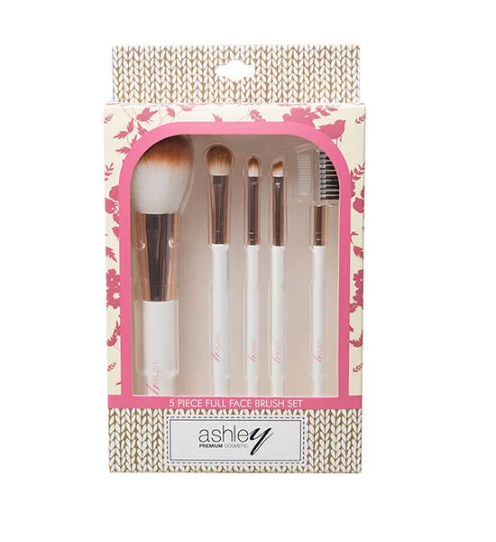 ASHLEY White Full Face Brush Set 5 Pcs Оригинал