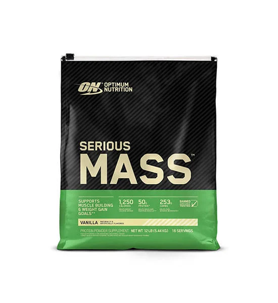 OPTIMUM NUTRITION Serious Mass Weight Gainer Whey Protein 12 lb - Vanilla Оригинал