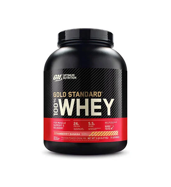 OPTIMUM NUTRITION Gold Standard Whey Protein 5 lbs. Strawberry Banana Оригинал