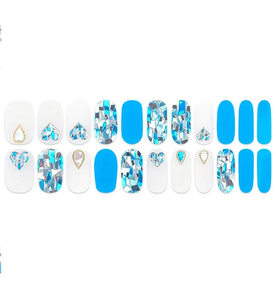 GLOSSY BLOSSOM BLUE DIAMOND-GEL SHINE STRIPS Оригинал