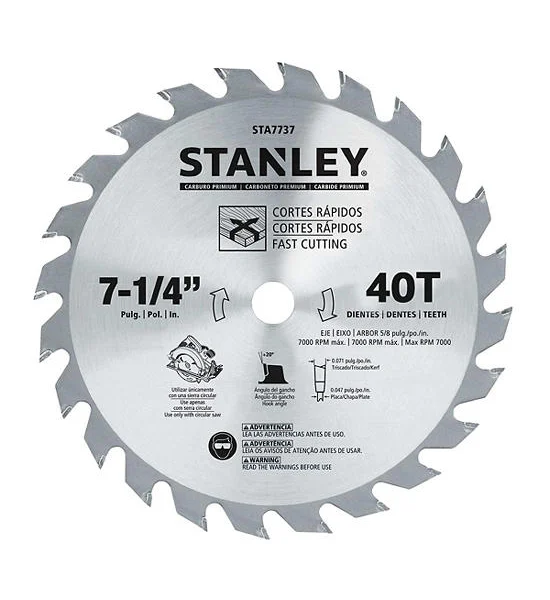 STANLEY Saw Blade 40T STA7757-AE Size 7 Inch Оригинал