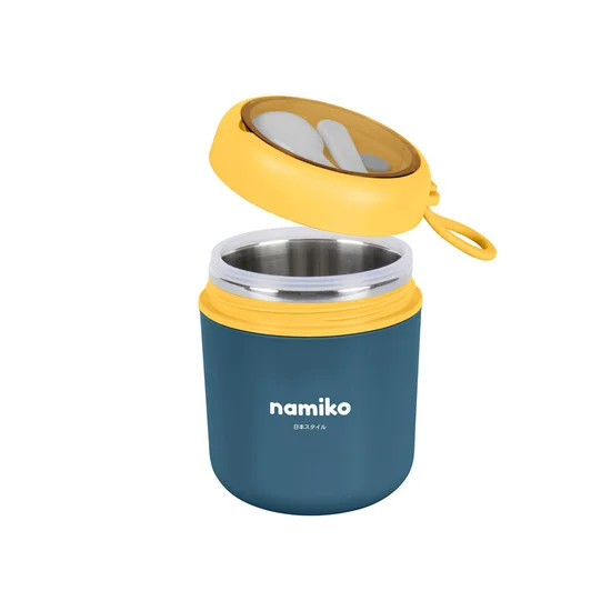 Namiko Blue stainless steel soup cup With spoon and fork capacity 530 ml. Model TWS1015 Оригинал