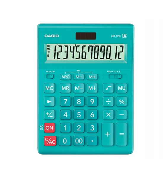 CASIO CALCULATOR Light Blue Casio Calculator GR-12C Оригинал