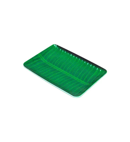 FLOWER WARE Green Serving Square Tray T3706 Size 6.5 Inch. Оригинал
