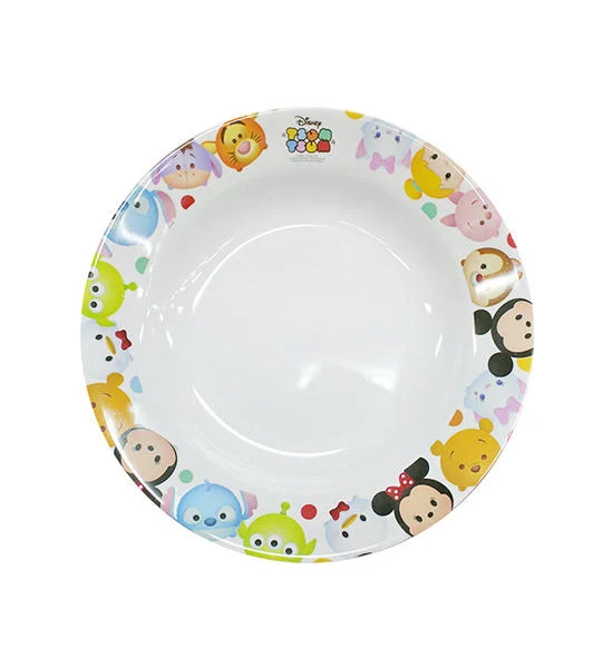 FLOWER WARE White Melamine Deep Plate T Zoom Zoom M02 8 inch Оригинал