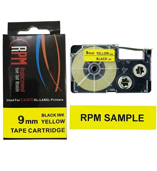 RPM Label Tape 12 mm. Black on Yellow Оригинал