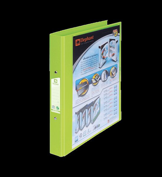 ELEPHANT ตราช้าง แฟ้ม 2 ห่วง รุ่น 221/V สีเขียวมะนาว ขนาด A4 สัน 3.5 ซม. Оригинал