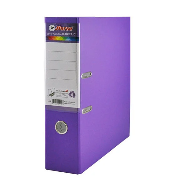 HORSE Lever Arch File F4 3-Inch Spine Purple (3/Pack) Оригинал