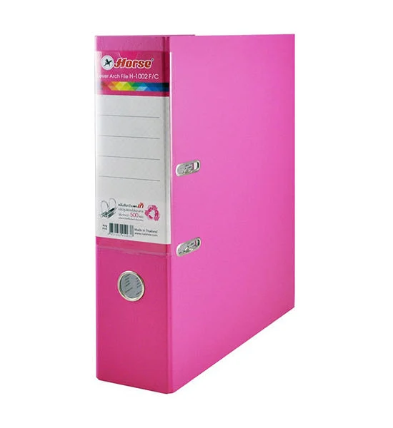 HORSE Lever Arch File F4 3-Inch Spine Pink (3/Pack) Оригинал