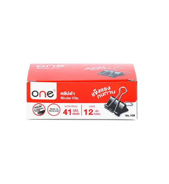 @ONE ONE คลิปดำ รุ่น 109 ขนาด 41 มม. (กล่อง 12 ตัว) Оригинал