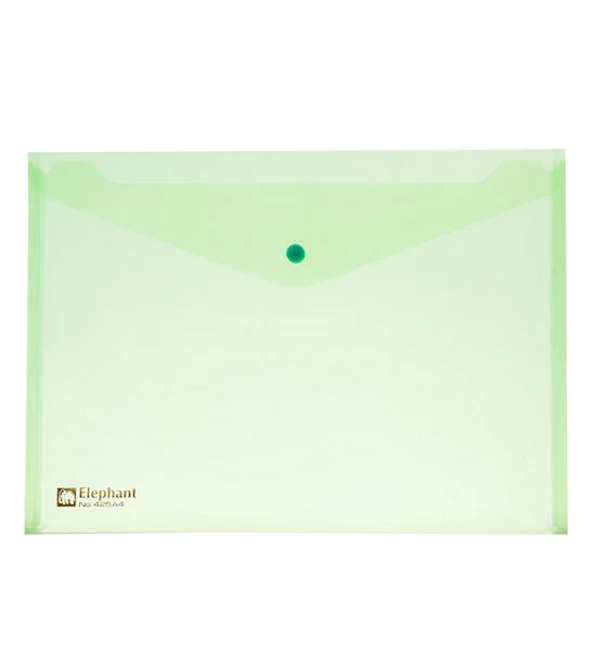 ELEPHANT Plastic Envelope A4 Green (12/Pack) Оригинал