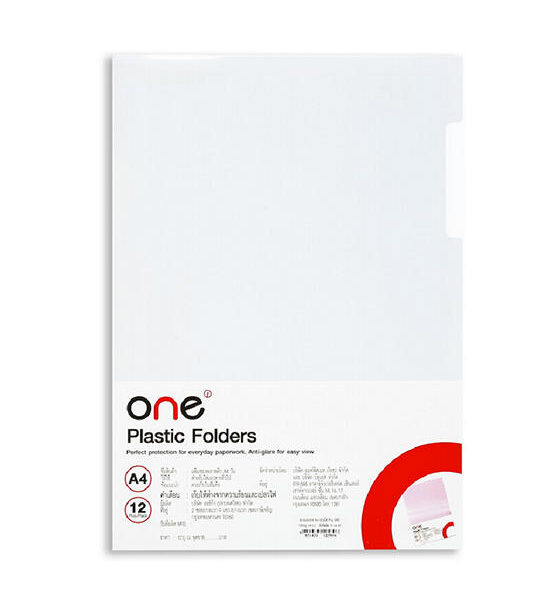 @ONE ONE Home & Office Plastic Folder Clear color (12/Pack) Оригинал