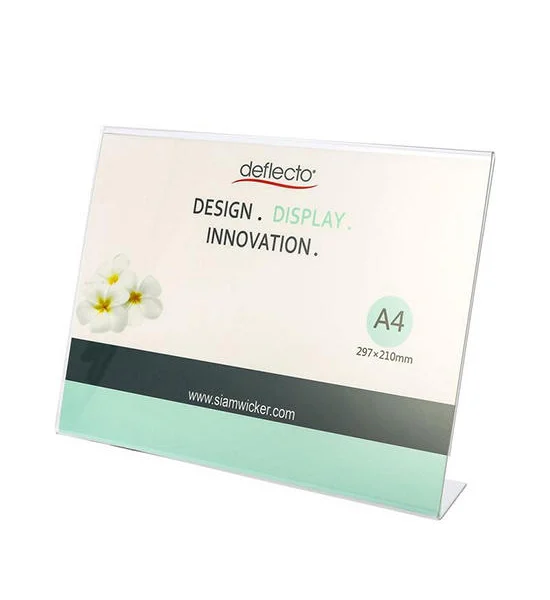 DEFLECT-O Slanted Sign Holder Horizontal A4 Оригинал