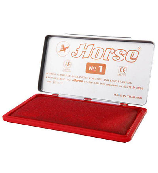 HORSE HORSE แท่นประทับ สีแดง ขนาด 7.4 x 15 ซม. Оригинал