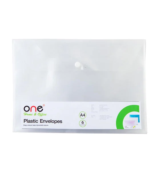 @ONE Plastic Envelope A4 White (6/Pack) Оригинал