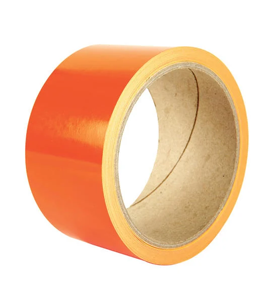 NO BRAND Reflective Plastic Tape 49xmm.x5m. Orange Оригинал