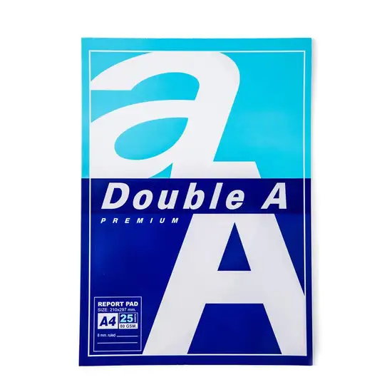 DOUBLE-A Report Pad A4 80gsm. (25 Sheets/Pack) Line2Slide Оригинал