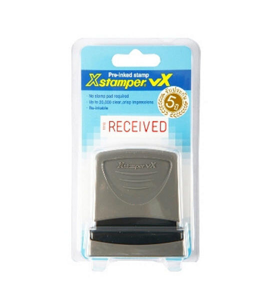 XSTAMPER XSTAMPER ตรายางหมึกในตัว RECEIVED สีแดง (13 x 42 มม.) Оригинал