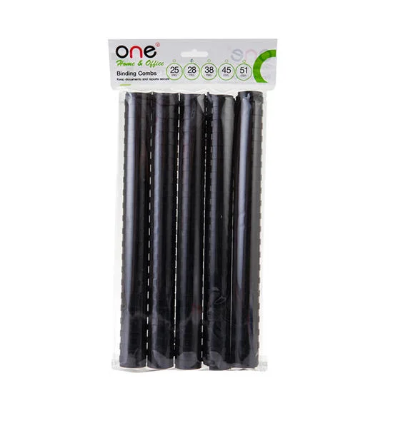 @ONE ONE Plastic Binding Combs 28 mm. Home&Office Black Color (10 Pcs./Pack) Оригинал